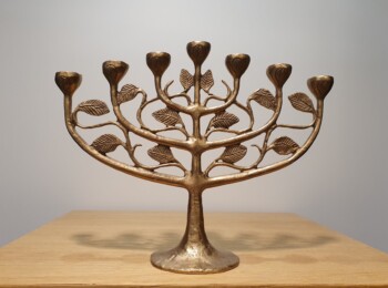 Menorah Bronze Leaves