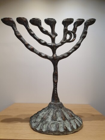 Bronzen menora / Menorah Bronze