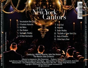 CD New York Cantors - Back