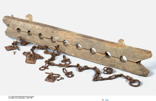 Foot stocks designed for the constraint of multiple enslaved people