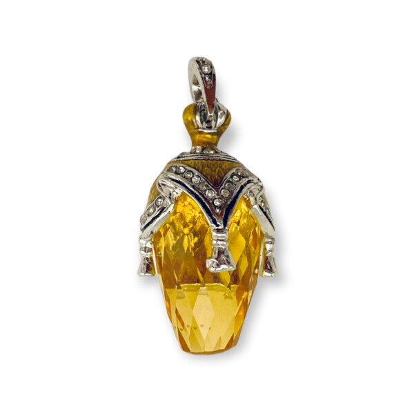 Fabergé style pendant - amber