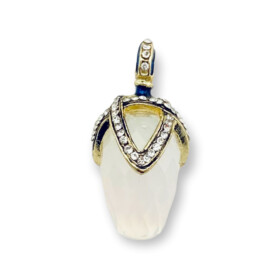 Fabergé style pendant - white