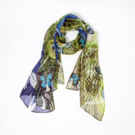 Silk Scarf Tropical Forest Peacock - Naturalis