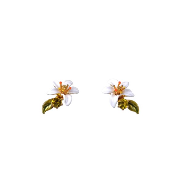 Orange blossom stud earrings