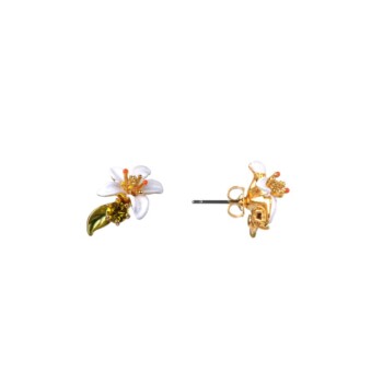 Orange blossom stud earrings