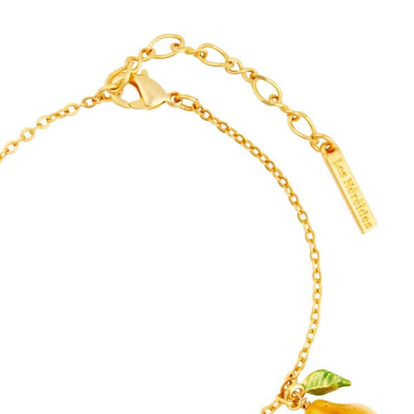 Romantic Flowers and Orchard Fruits Charm Bracelet