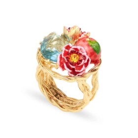 Peach and peach blossom ring