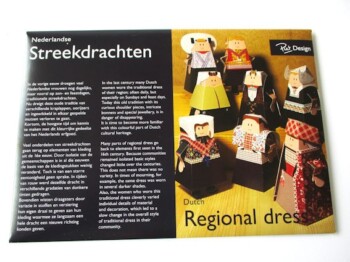 Poupées en papier de costume régional néerlandais