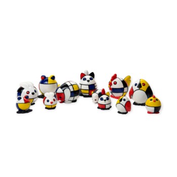 Mondrian Animal Figurines