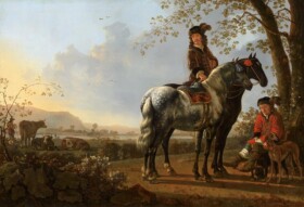 Aelbert Cuyp - Cavaliers se reposant dans un paysage - Toile Giclée - Pas de cadre - Toile