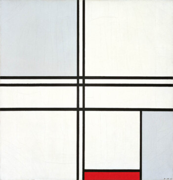 Piet Mondriaan - Composietie met Rood en Grijs (No. 1)