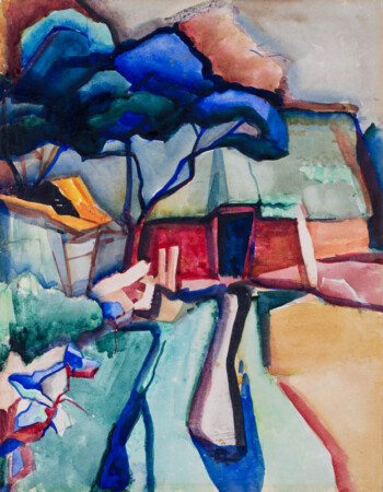 Alida Jantina Pott - Landschaft mit einer Scheune - Leinwand Giclée - Kein Rahmen - Leinwand