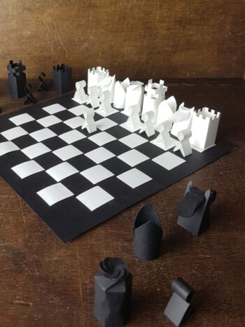 Piet Design - Jeu d'échecs en papier