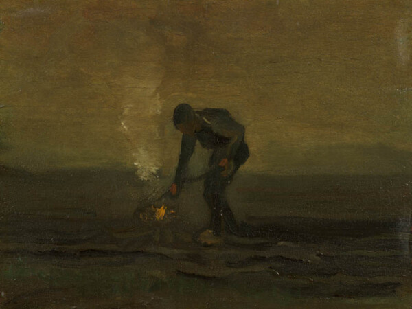 Vincent van Gogh - Unkraut verbrennender Bauer, 1883