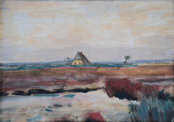 Vincent van Gogh - Landschap met een boerderij, 1883