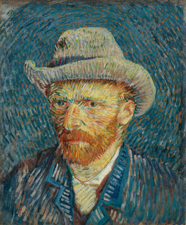 1887|Vincent van Gogh - Self-Portrait with Grey Felt Hat