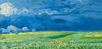 Vincent van Gogh – Weizenfeld unter Gewitterwolken, 1890 - Dibond Giclée - Kein Rahmen - Dibond
