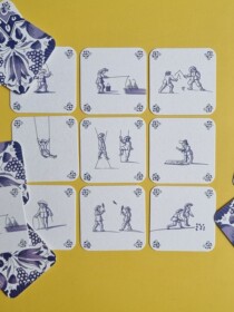 Tile felts - Delft blue memory game