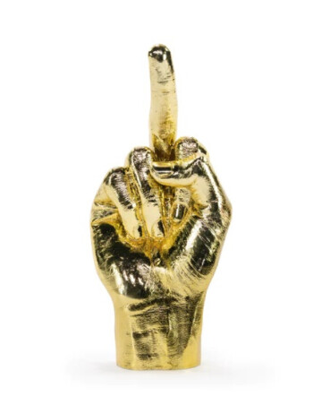 Mittelfingerskulptur - Gold