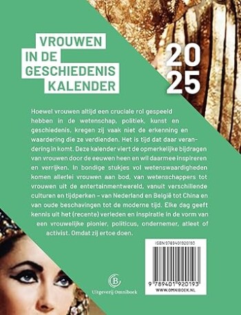 Women in History Calender 2025 (Vrouwen in de geschiedeniskalender)