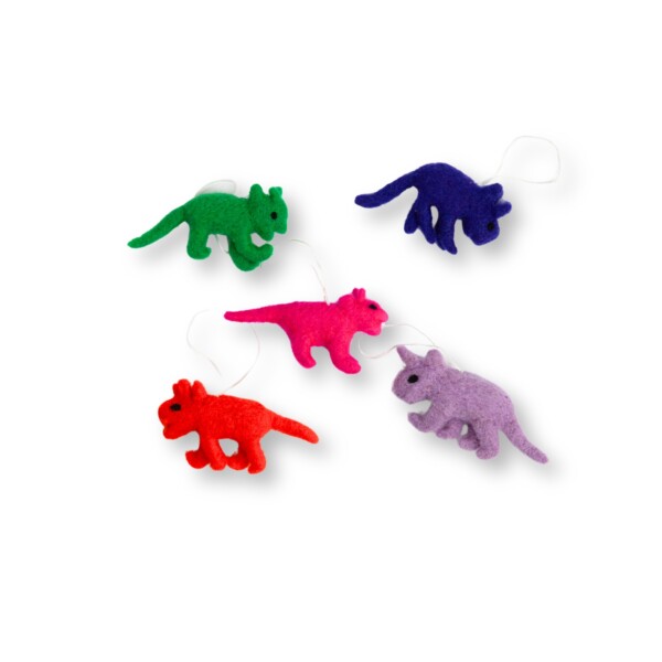 Triceratops felt ornament