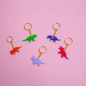 Triceratops acrylic keychain