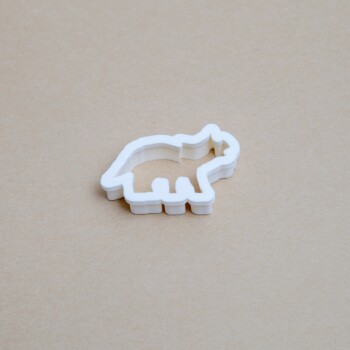 Triceratops cookie cutter