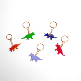 triceratops key chain