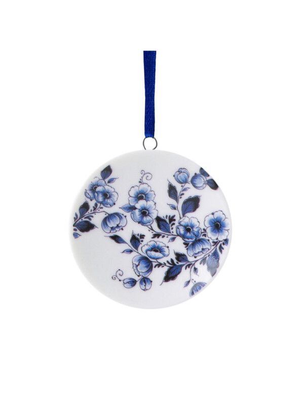 Christmas ornament Flowers - Delft blue