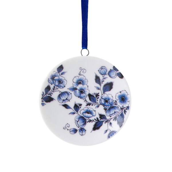 Christmas ornament Flowers - Delft blue