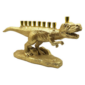 Dinosaur Menorah - Gold