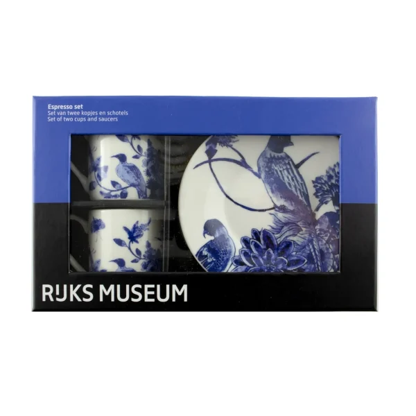 Espresso set | Delft Blue birds