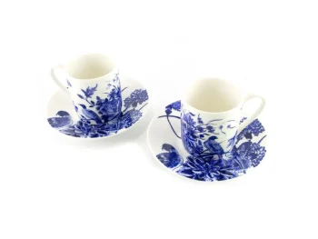 Espresso set | Delfts Blauwe vogels