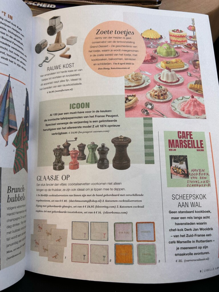 Serviettes de cocktail Birdlife présentées dans Libelle Lekker