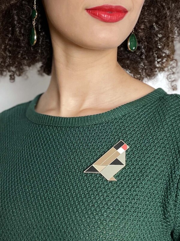 Goldfinch brooch