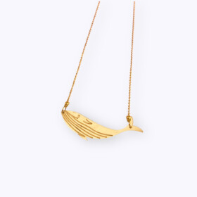 Whale golden necklace