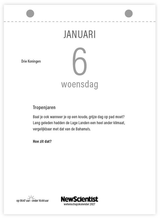 Wetenschapskalender 2027