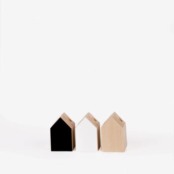 Stiftehalter und Kartenhalter aus Holz – Tiny House