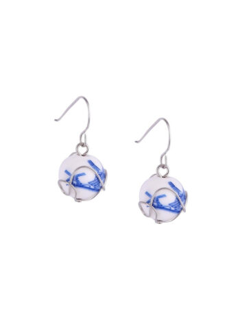 Earrings Windmill and Tulip - Ceramic
