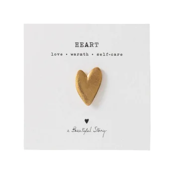 Brooch Heart Gold Plated