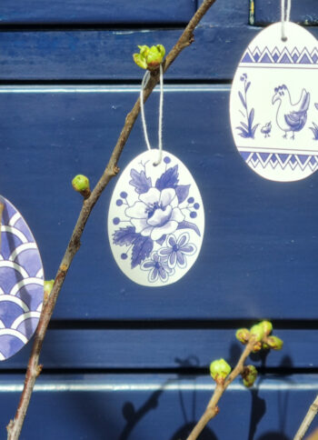 œufs de Pâques bleu Delft