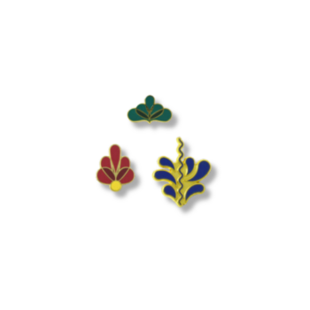 dutch folk floral brooch