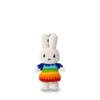 Porte-clés arc-en-ciel Miffy fait main