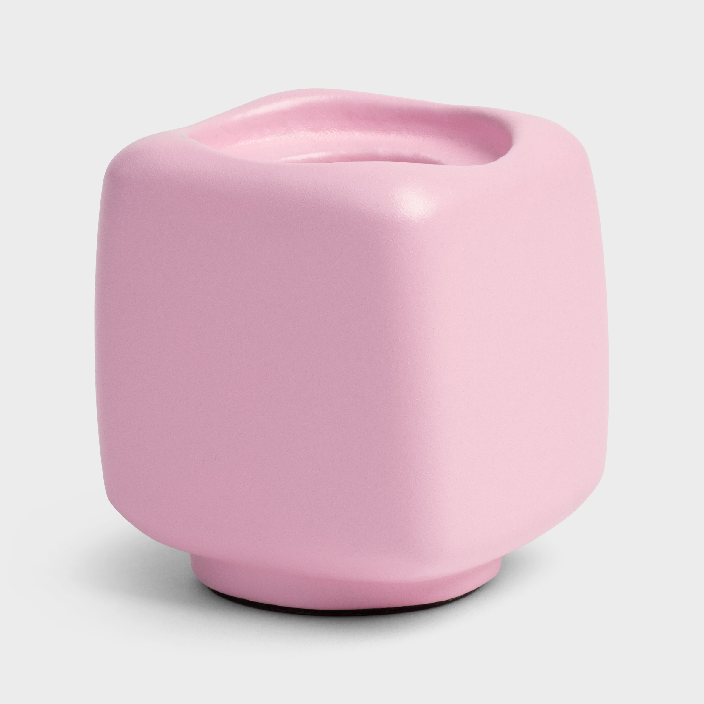 Bougeoir « Chunk » rose
